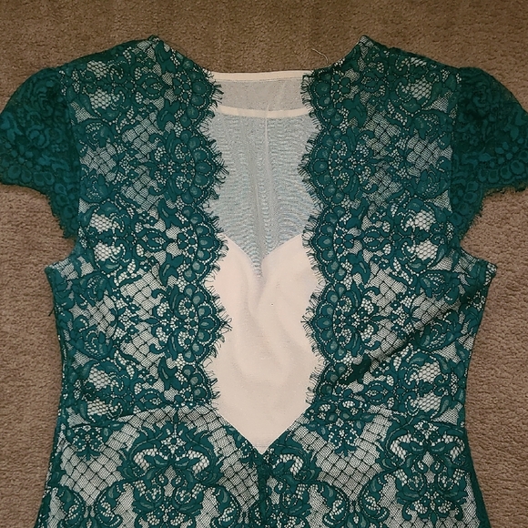 Elegant Teal Lace Kids Dress - Picture 5 of 10